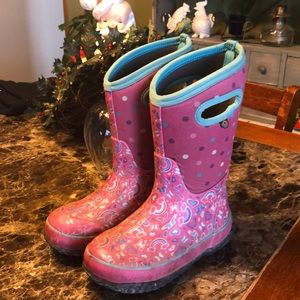 Pink rainbow polkadot kids size 13